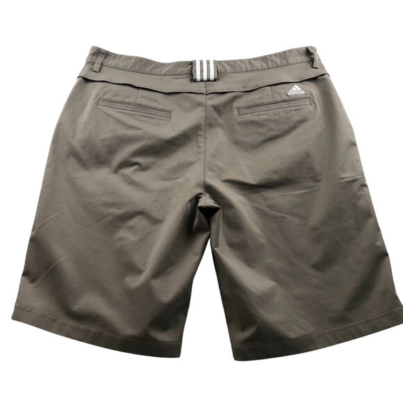Adidas Mens Golf Shorts Size 38 ClimaCool Stretch Khaki Chino Athleisure Outdoor - Picture 2 of 14